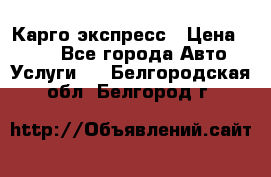 Карго экспресс › Цена ­ 100 - Все города Авто » Услуги   . Белгородская обл.,Белгород г.